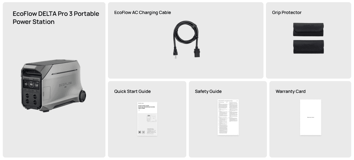 Ecoflow delta pro 3 - Whats in the box