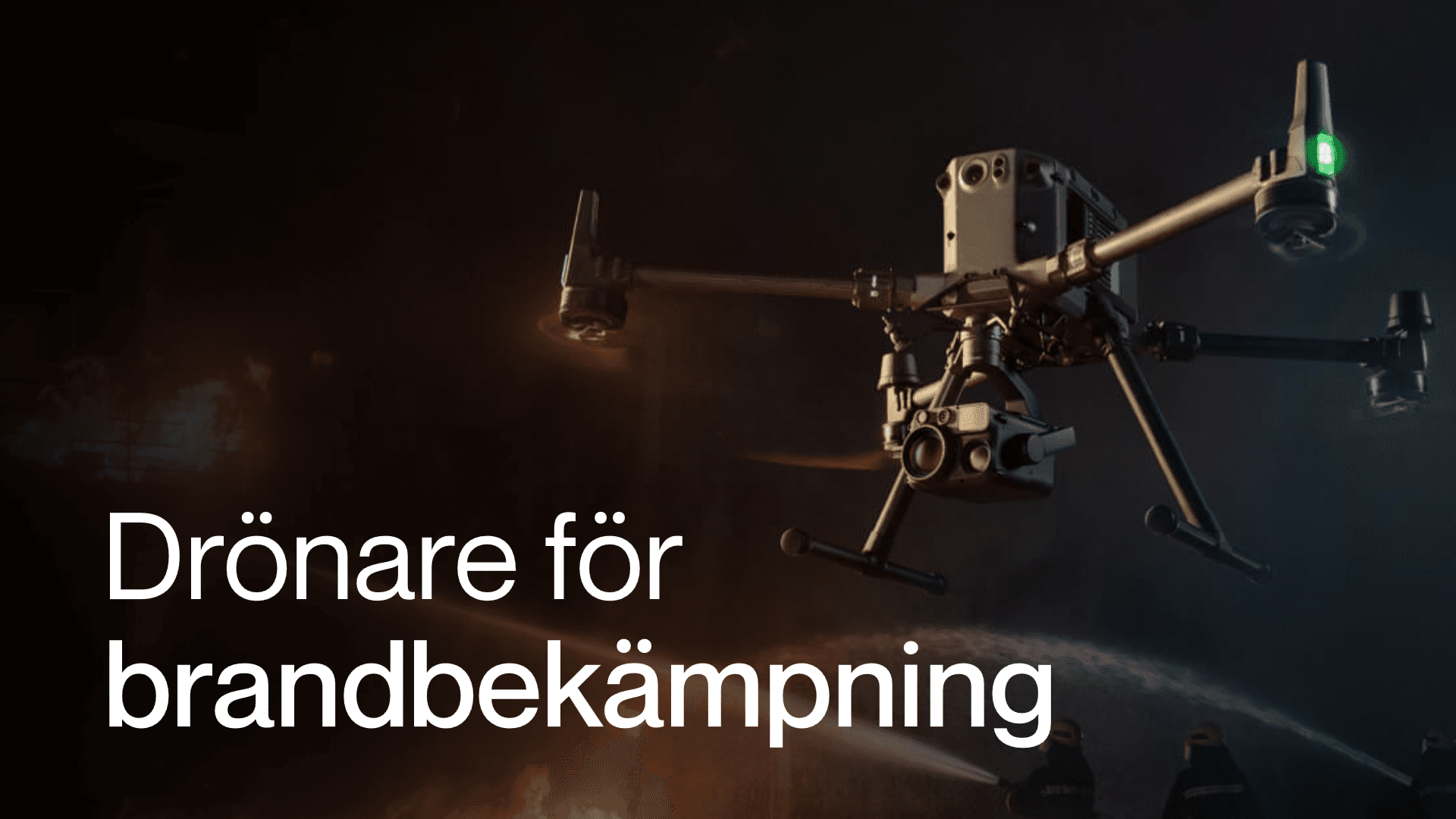 Drönare med värmekamera för brandbekämpning