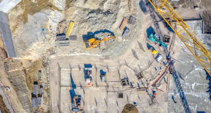 Översiktsbild arbetsplats för volymberäkning