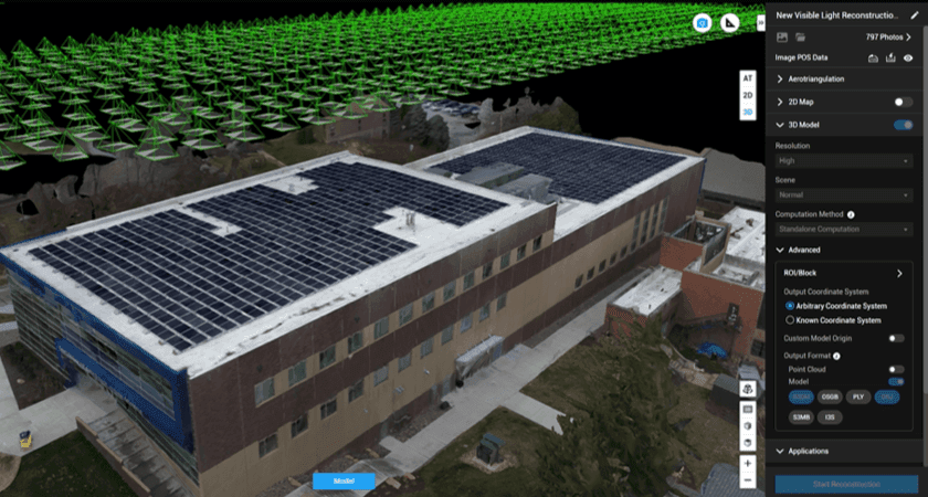 3D modell tak drönare inspektion