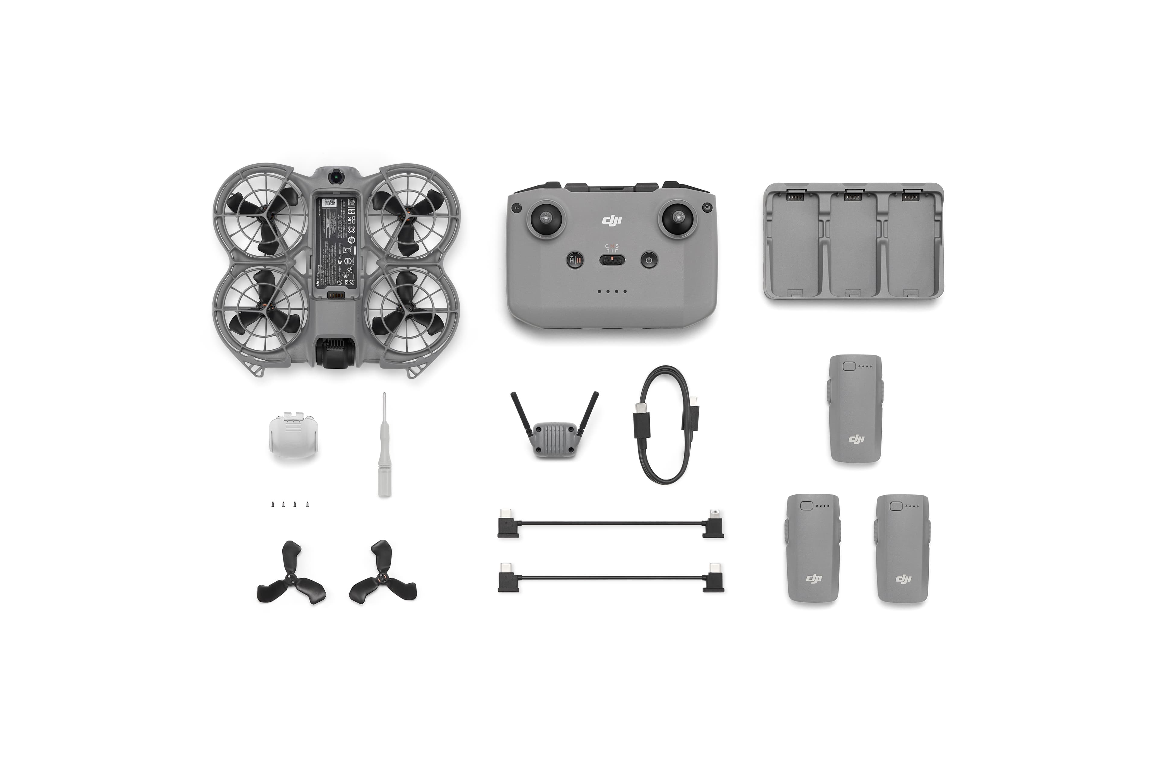 DJI Neo 2 Fly More Combo in the box